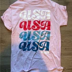 Pink USA Graphic T-Shirt